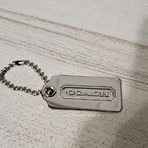 Coach Metallic Silver Tag, Heavy